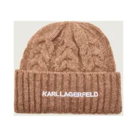 Czapki damskie - Karl Lagerfeld Czapka k/essential z dodatkiem wełny - miniaturka - grafika 1