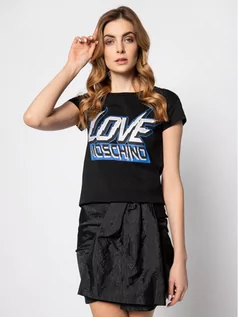 Koszulki i topy damskie - Love Moschino T-Shirt W4F301PM 3876 Czarny Regular Fit - grafika 1