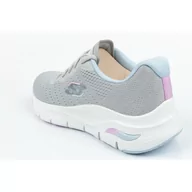 Buty sportowe damskie - Buty Skechers Arch Fit W (kolor Szary/Srebrny, rozmiar 39) - miniaturka - grafika 1