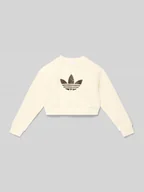 Bluzy dla dziewczynek - Bluza o pudełkowym kroju z logo - miniaturka - grafika 1