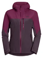 Kurtki i kamizelki sportowe damskie - Jack Wolfskin Kurtka przeciwdeszczowa "Go Hike" w kolorze fioletowym - miniaturka - grafika 1