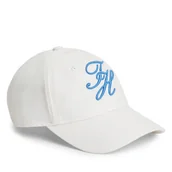 Czapki damskie - Czapka z daszkiem Tommy Hilfiger Logo Embroidery Baseball Cap AW0AW18338 Biały - miniaturka - grafika 1