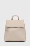 Plecaki - Trussardi plecak damski kolor beżowy mały gładki - miniaturka - grafika 1