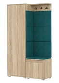 Meble do przedpokoju - Nowoczesna garderoba do przedpokoju dąb sonoma + butelkowa zieleń Z3-E91 - miniaturka - grafika 1