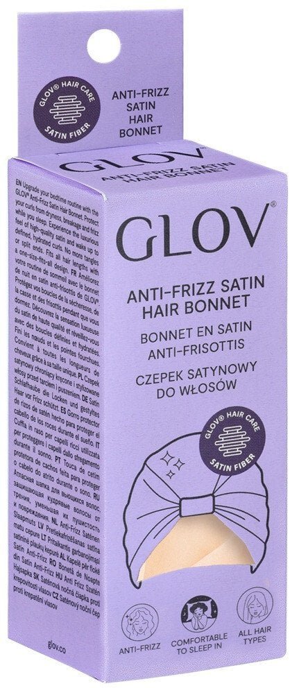 Glov Czepek satynowy chroniący kręcone i stylizowane włosy przed tarciem i puszeniem Champagne