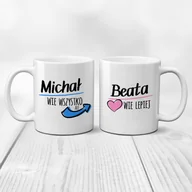 Kubki - Zestaw kubków dla Niej i dla Niego - On wie wszystko - Ona wie lepiej - miniaturka - grafika 1
