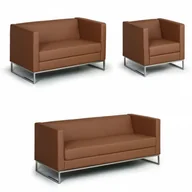 Sofy i kanapy - B2B Partner Sofa Cueb, 2-miejscowa, brązowy XP-116-2 Seat H16# - miniaturka - grafika 1
