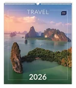 Kalendarze - Kalendarz 2026 ścienny planszowy 33,5x40cm Travel - kalendarz - miniaturka - grafika 1