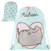 Worki na buty - St. Majewski Worek Szkolny Sportowy Gimnastyczny Na Buty Obuwie Do Szkoły Na Basen Trening Pusheen Mint - miniaturka - grafika 1
