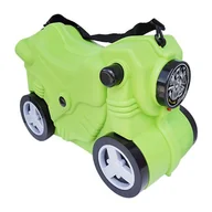 Wózki dziecięce - WALIZKA NA KÓŁKACH DO SIEDZENIA ZIELONA 3D DZIECI BAGAŻ PODRÓŻNA KABINOWA - miniaturka - grafika 1