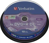 Nośniki danych - Verbatim Płyta DVD+R VERBATIM DL CAKE10DoubleLayer 8.5GB x8 MattSil 43666 - miniaturka - grafika 1