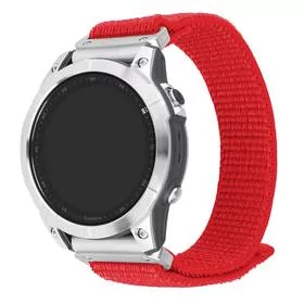 Fixed Nylonowy pasek Nylon Sporty Strap, QuickFit 22mm do Garmin Fenix 7 Pro / 7 / 6 Pro / 6 / 5, czerwony - Akcesoria do smartwatchy - miniaturka - grafika 1