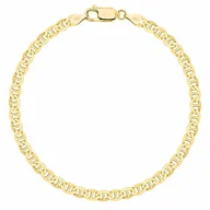Bransolety męskie - OPRAVA POZŁACANA SREBRNA BRANSOLETKA GUCCI 925 585 - 4,5MM 22cm MASYWNA MĘSKA ZŁOTA - miniaturka - grafika 1