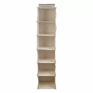 Pojemniki kuchenne - Compactor Organizer wiszący na ubrania Sandy, 30 x 30 x 105 cm, 6 półek, beżowy - miniaturka - grafika 1