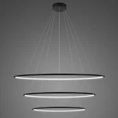 Lampy sufitowe - Altavola Design Ledowe Okręgi lampa wisząca 130W czarna LA075/P_100_in_3k_black_dimm - miniaturka - grafika 1