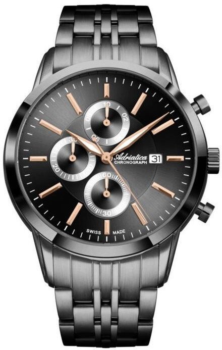 Zegarek męski Adriatica A8306.S1R6CH czarny