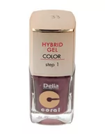 Lakiery hybrydowe - Delia Cosmetics Cosmetics, Coral Hybrid Gel, emalia do paznokci 33, 11 ml - miniaturka - grafika 1