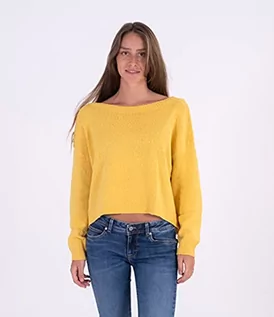 Swetry damskie - Hurley Damski sweter W Wear It Both Ways Mgiełka żółta S 3HSL0241 - grafika 1