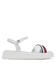 Tommy Hilfiger Sandały Sandal T4A2-33799-0273 S Biały - Buty dla dziewczynek - miniaturka - grafika 1
