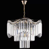 Lampy sufitowe - VEN Kryształowa LAMPA wisząca VEN E1735/7 AB metalowa OPRAWA glamour ZWIS na łańcuchu żyrandol patyna VEN E1735/7 AB - miniaturka - grafika 1