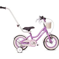 Rowery - Rower dziecięcy SUN BABY Heart bike 12 cali dla dziewczynki Fioletowy - miniaturka - grafika 1