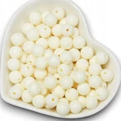 Dekoratorstwo - Koraliki akrylowe 8mm 50 szt Perełka Ecru - miniaturka - grafika 1