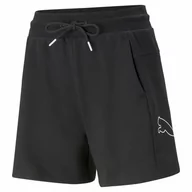 Spodnie sportowe damskie - Damskie spodenki dresowe Puma Power Colorblock High-Waist Shorts - czarne - PUMA - miniaturka - grafika 1