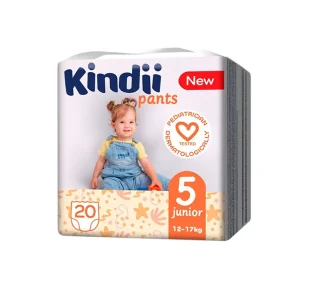 Kindii Pieluchomajtki chłonne junior rozmiar 5 (12-17 kg) 20 sztuk - Pieluchy Kindii Pieluchomajtki chłonne junior rozmiar 5 (12-17 kg) 20 sztuk - Pieluchy - miniaturka - grafika 1