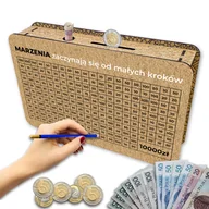 Skarbonki - Skarbonka wykreślana marzenia Cel 10000 zł - miniaturka - grafika 1
