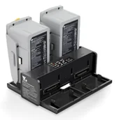 Akcesoria do drona - Ładowarka HUB dron DJI Mavic Air 2 / 2S 4aku składana podróżna wyświetlacz - miniaturka - grafika 1