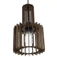 Lampy sufitowe - Beliani Lampa wisząca Lampa wisząca ciemne drewno NIARI 243068 - miniaturka - grafika 1