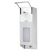 Mydelniczki i dozowniki mydła - Dozownik (dystrybutor) łokciowy do płynów dezynfekcyjnych i mydła w płynie LT613  0,5 litra z aluminium - miniaturka - grafika 1