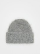 Reserved - Czapka beanie z wełną - szary