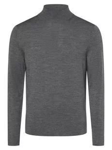 Calvin Klein - Męski sweter z wełny merino, szary - Swetry męskie - miniaturka - grafika 1