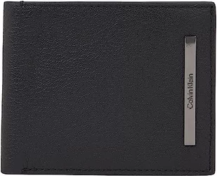 Calvin Klein Męskie nowoczesne BAR Bifold 5CC W/Portfele na monety, czarny Ck, jeden rozmiar, Ck czarny, Rozmiar Uniwersalny - Portfele - miniaturka - grafika 1