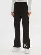 Spodnie sportowe damskie - Calvin Klein Jeans Spodnie dresowe Diffused Monologo J20J223422 Czarny Regular Fit - miniaturka - grafika 1