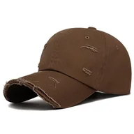 Czapki i chusty sportowe męskie - Czapka z daszkiem bejsbolówka damska męska Raw Street Brown - miniaturka - grafika 1
