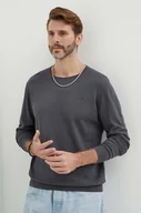 Swetry męskie - Pepe Jeans sweter lniany MILLER kolor szary lekki PM702422 - miniaturka - grafika 1