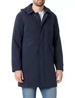 Płaszcze męskie - s.Oliver płaszcz męski długi rękaw, dark blue, XL - miniaturka - grafika 1