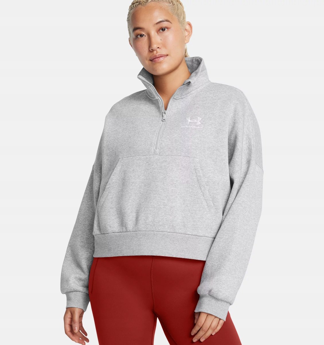 BLUZA DAMSKA UNDER ARMOUR ZE STÓJKĄ ROZPINANA DO POŁOWY ICON FLEECE M