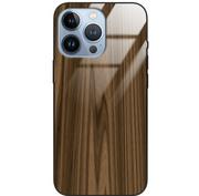 Etui i futerały do telefonów - Etui drewniane iPhone 13 Pro Premium Wood Brown Forestzone Glass - miniaturka - grafika 1