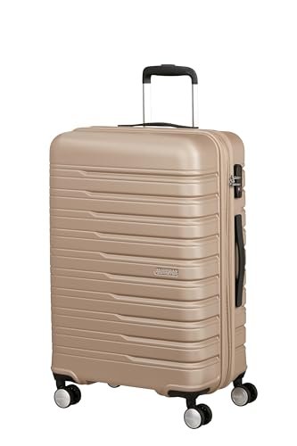 American Tourister Flashline, Średnio Twarde Etui 67 cm, Rozszerzalne, Futerał Podróżny Z 4 Kołami, Zamek Tsa, 69/75 L, Złoto Kości Słoniowej
