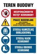 Tablice BHP - OI008 TEREN BUDOWY, NIEUPOWAŻNIONYM WSTĘP WZBRONIONY, PRACE BUDOWLANE, JEŻELI WCHODZISZ NA TEREN BUDOWY Z, PN - PŁYTA PCV 1MM; (700X1050MM) - miniaturka - grafika 1