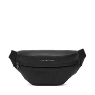 Nerki - Saszetka nerka Tommy Hilfiger Th Woven Bum Bag AM0AM13634 Czarny - miniaturka - grafika 1