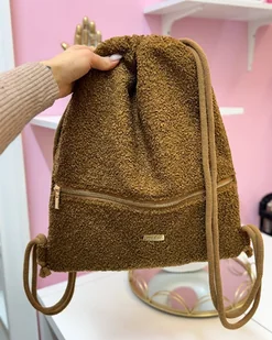 Plecak Worek boucla karmel - Plecaki worki Plecak Worek boucla karmel - Plecaki worki - miniaturka - grafika 1