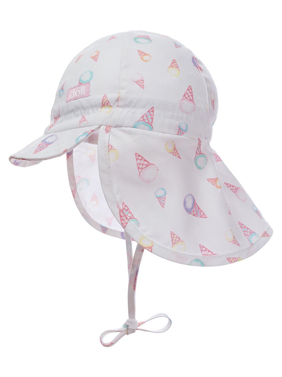 Czapka sznurowana z daszkiem i ochroną na kark lody Döll r.39