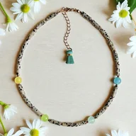 Naszyjniki - Choker : summer JASPER collection : jaspis i jadeit - miniaturka - grafika 1