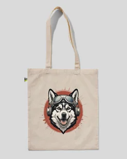 Torba bawełniana na zakupy PIES HUSKY - Torby i wózki na zakupy - miniaturka - grafika 1