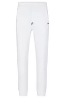 Spodenki męskie - BOSS Męskie spodnie do biegania Hadiko 1 Regular-Fit z wielokolorowym logo, White100, S - miniaturka - grafika 1