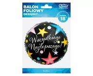 Balony i akcesoria - Go Balon foliowy Wszystkiego Najlepszego! 46 cm 1 szt FG-ODWN - miniaturka - grafika 1
